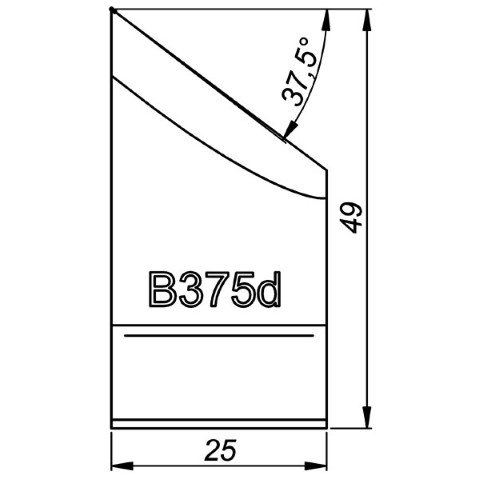TRADEMASTER EXTERNAL TOOL BIT B375 37.5 DEG X 49MM HIGH 